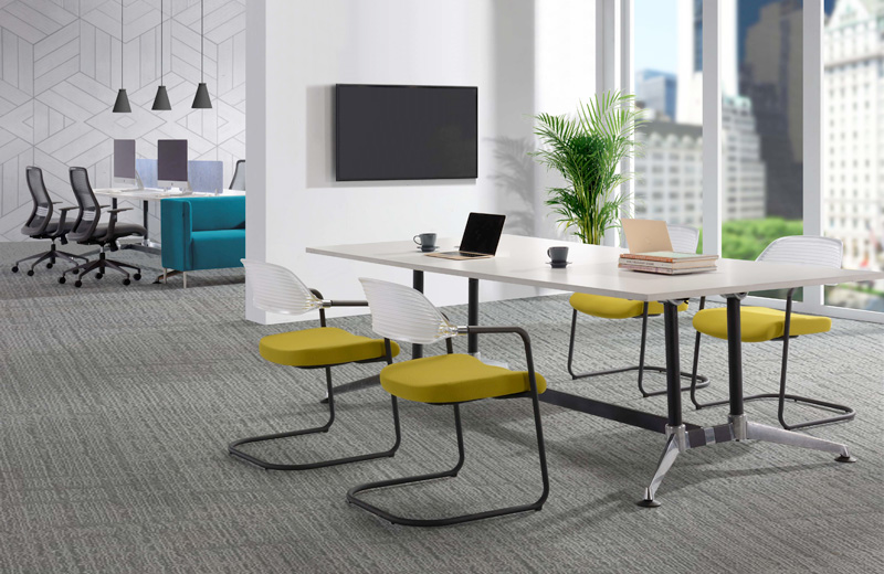 Clarra guest chair move seamlessly from reception, conference, and t team meeting. Pure, minimal and artfully balances, Clarra is made comfortable and refined. The graceful design features both chrome as well as ash cantilever to bring different ambience to the workspace. An ultimate streamline piece to create a welcoming embrace for everyone.