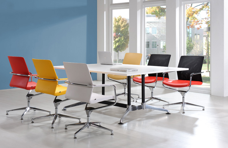 Add a bit of flair to your office or reception area with this slim and light stylish chair, HAYYA. Wearing tubular steel frame and chromed, the chair is beautifully fabric upholstered. Dress up the chair with various colours and various upholstery choices (PVC or mesh). With HAYYA's unique characteristics, it is able to create a fun, colourful and happy environment, making visitors to feel welcomed. Recruiting HAYYA, create a lovely wonderful office experience for visitors! What's more, first impression always counts!